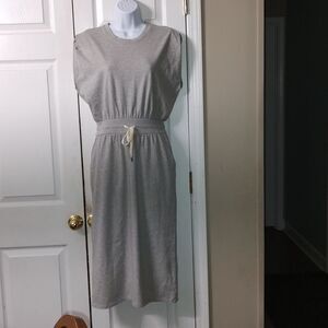 CALIA Women's Extended Shoulder Midi Dress  Gray  Sz S  NWT